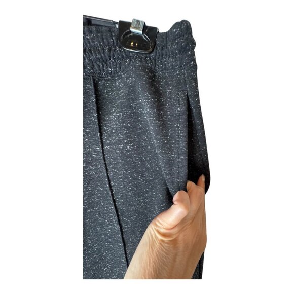 Club Monaco Pants Women XL Black Space Dye Tie Waist Sweat Pants‎ Athleisure - Picture 5 of 10